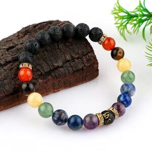 Seven Chakra Power Beaded Crystals Bracelet